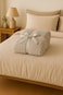 Elega Decor Jacquard Sherpa Blanket, Single Size 150x200 cm, Square Embossed Design - Grey