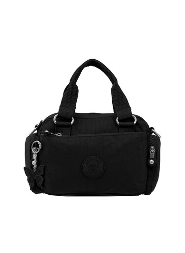CAPRICE COLLECTION Crossbody Mini Bag Unisex Waterproof Nylon &amp; Lightweight, Black