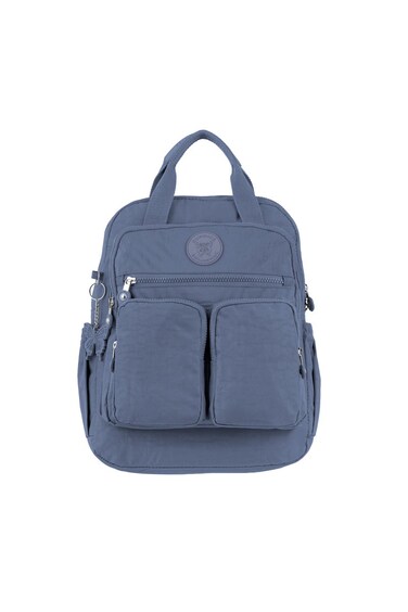 CAPRICE COLLECTION Unisex Medium Compact Backpack  Lightweight, Water-Proof Nylon  Adjustable Straps &amp; Detachable Shoulder Strap, Lavender Blue