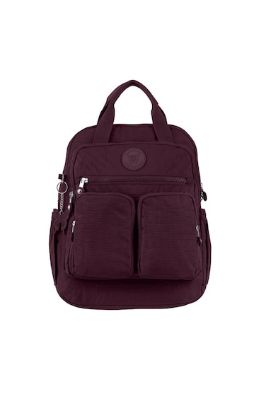 CAPRICE COLLECTION Unisex Medium Compact Backpack  Lightweight, Water-Proof Nylon  Adjustable Straps &amp; Detachable Shoulder Strap, Black