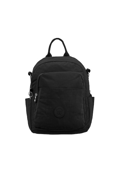 CAPRICE COLLECTION Unisex AllDay Small Backpack  Waterproof Nylon, Adjustable Straps, Detachable Shoulder Strap Black