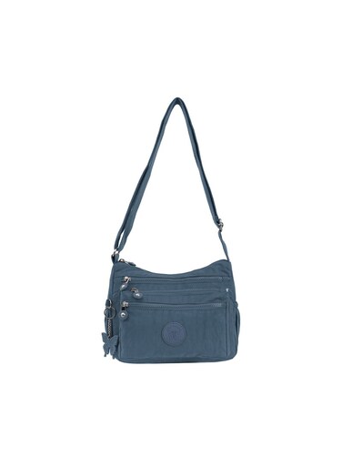 CAPRICE COLLECTION Crossbody Medium Bag Unisex  Waterproof Nylon, Lightweight &amp; Compact, Light Blue