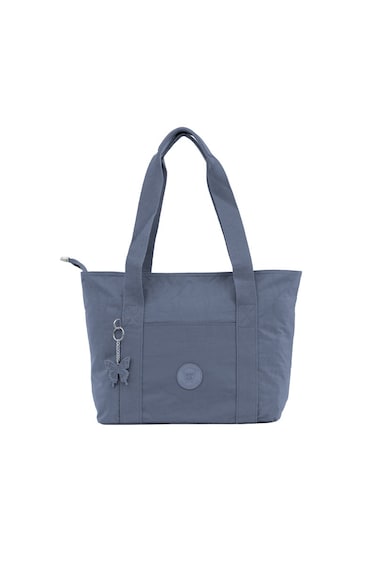 CAPRICE COLLECTION Versatile Large Shoulder Bag  Water-Resistant Nylon Handbag with Front Pocket, Luggage Strap, Multi Compartments, &amp; Shoulder Strap  Lightweight Daily &amp; Travel Bag, Lavender Blue