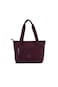 CAPRICE COLLECTION Versatile Large Shoulder Bag  Water-Resistant Nylon Handbag with Front Pocket, Luggage Strap, Multi Compartments, &amp; Shoulder Strap  Lightweight Daily &amp; Travel Bag, Burgundy