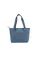 CAPRICE COLLECTION Versatile Large Shoulder Bag  Water-Resistant Nylon Handbag with Front Pocket, Luggage Strap, Multi Compartments, &amp; Shoulder Strap  Lightweight Daily &amp; Travel Bag, Light Blue