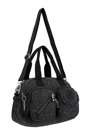 CAPRICE COLLECTION CAPRICE COLLECTION Large Handbag Unisex  Waterproof Nylon, Lightweight &amp; Compact, Black and White dot