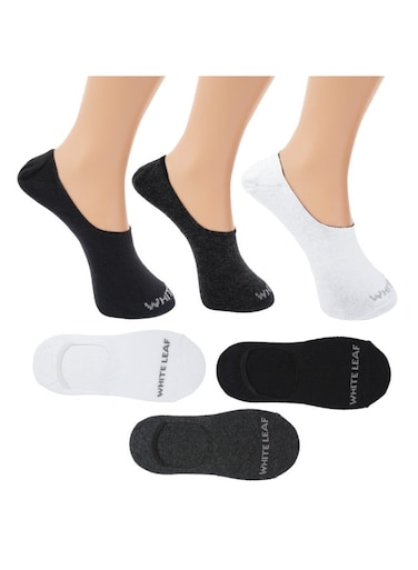 3 Pairs No Show Socks Mens Cotton Low Cut Ankle Socks - Breathable, Moisture Wicking, Durable - 3 Pairs (Dark Gry, Black, White) - One Size