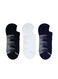 3 Pairs Mens No Show Socks - Cotton No Slip Loafer Sock - 3 Pairs (Blue, Black and White) - Free Size