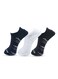 3 Pairs Mens No Show Socks - Cotton No Slip Loafer Sock - 3 Pairs (Blue, Black and White) - Free Size