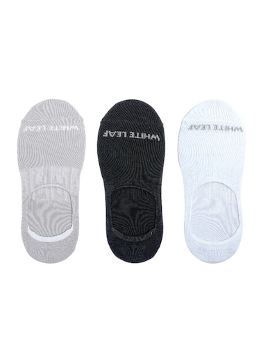 3 أزواج من الجوارب القصيرة للرجال المصنوعة من القطن - قابلة للتنفس، تمتص الرطوبة، متينة - 3 أزواج (رمادي فاتح، أسود، أبيض) - مقاس واحد