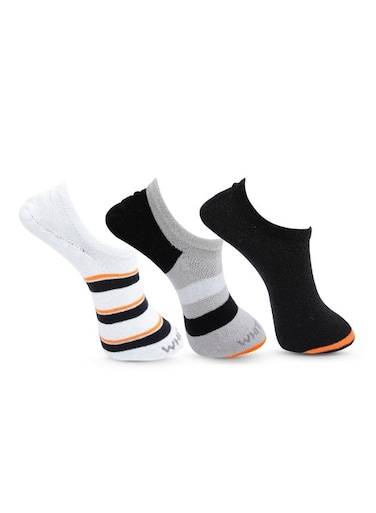 3 Pairs Mens No Show Socks - Cotton Non-Slip Loafer Sock - Invisible Liners - Free Size
