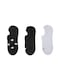 3 Pairs No Show Socks Mens Cotton Low Cut Ankle Socks - Breathable, Moisture Wicking, Durable - 3 Pairs (Black &amp; White) - One Size