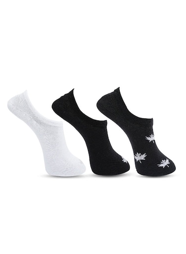 3 Pairs No Show Socks Mens Cotton Low Cut Ankle Socks - Breathable, Moisture Wicking, Durable - 3 Pairs (Black &amp; White) - One Size