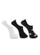 3 Pairs No Show Socks Mens Cotton Low Cut Ankle Socks - Breathable, Moisture Wicking, Durable - 3 Pairs (Black &amp; White) - One Size