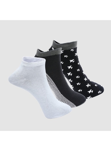Mens Breathable Cotton Low Cut Ankle Socks - 3 Pairs, Lightweight and Comfortable for all Season
