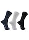 3 Pairs Men&rsquo;s Corporate Crew Socks &ndash; Breathable, Moisture-Wicking, Stay-Put Grip &ndash; Premium Cotton (Light Grey, Black, Blue)