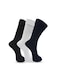 3 Pairs Men's Cotton Athletic Crew Socks Mid - Calf, Ultra - Breathable, Superior Moisture - Wicking - Free Size (Blue, Black and Gray)