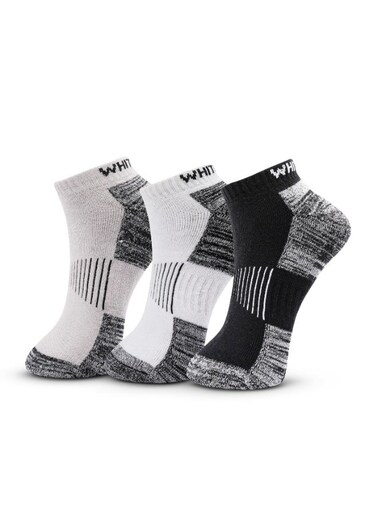 Men&rsquo;s Sneaker Half-Terry Low-Cut Socks &ndash; Breathable, Moisture-Wicking, Stay-Up Grip&ndash; 3 Pairs (Light Gray, Dark Gray, &amp; Gray)   Suitable for All Seasons, Business Casual Wear, Free Size
