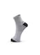 3 Pack Half-Terry Ankle Socks - Free Size - Green, Light Grey and Brown