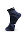 Mens Sneaker Half-Terry Ankle Socks &ndash; Breathable, Moisture-Wicking, Stay-Up Grip&ndash; 3 Pairs - Dark Grey, Blue, Black