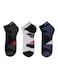 Mens Sneaker Half-Terry Ankle Socks &ndash; Breathable, Moisture-Wicking, Stay-Up Grip&ndash; 3 Pairs - Dark Grey, Blue, Black
