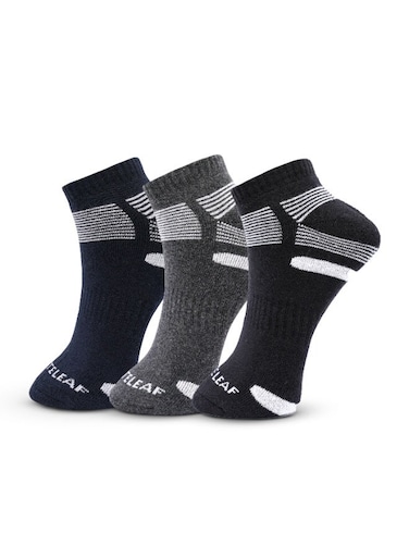 3 Pack Full-Terry Low-Cut Socks Mens Sneaker Socks &ndash; Dark Gray, Blue and Black