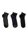 3 أزواج من الجوارب القصيرة المصنوعة من القطن الناعم والمبطنة ببطانة تيري ومقاومة للرطوبة ومضادة للبكتيريا ومقاس واحد أسود ورمادي وأزرق