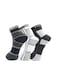 3 Pack Terry Ankle Socks - Blue, Gray and White