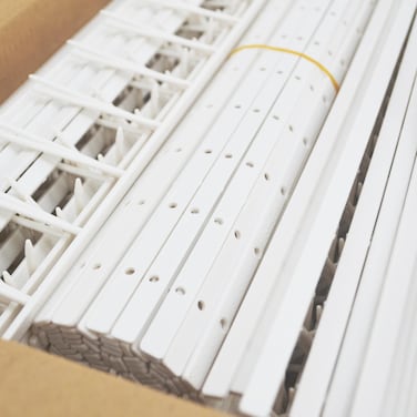 STANX Premium Velo Bind Strips 25mm White   1" depth  10-Prong Binding Strips   Box of 100   Compatible with Velo Binding Machines