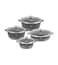 LIFE SMILE Cookware Set Granite Stone - Pots and Pans set Multi Layer Non Stick Coating Cookware Sets 100% PFOA FREE, Kitchenware Cooking Sets with Frying Pans (8 Pieces, Granite (Black))