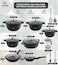 LIFE SMILE Cookware Set - Pots and Pans set Granite Non Stick Coating 100% PFOA FREE, Induction Base Cooking Set with Removable Silicone Handles - Oven Safe (Black Shine, 31 Pieces)