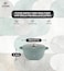 LIFE SMILE Cooking Pot - Multi Layer Non Stick Granite Coating 100% PFOA Free - Glass Lid With Silicone Rim - Detachable Silicone Handles - oven safe (Green, 24CM (4.1 Liters))