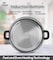 LIFE SMILE Cooking Pot - Multi Layer Non Stick Granite Coating 100% PFOA Free - Glass Lid With Silicone Rim - Detachable Silicone Handles - oven safe (Black, 24CM (4.1 Liters))