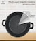 LIFE SMILE Cooking Pot - Multi Layer Non Stick Granite Coating 100% PFOA Free - Glass Lid With Silicone Rim - Detachable Silicone Handles - oven safe (Black, 24CM (4.1 Liters))