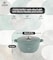 LIFE SMILE Cooking Pot - Multi Layer Non Stick Granite Coating 100% PFOA Free - Glass Lid With Silicone Rim - Detachable Silicone Handles - oven safe (Green, 32CM (9.5 Liters))
