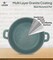 LIFE SMILE Cooking Pot - Multi Layer Non Stick Granite Coating 100% PFOA Free - Glass Lid With Silicone Rim - Detachable Silicone Handles - oven safe (Green, 32CM (9.5 Liters))
