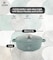LIFE SMILE Shallow Pot - Multi Layer Non Stick Granite Coating 100% PFOA Free - Glass Lid With Silicone Rim - Detachable Silicone Handles - Oven Safe Frying Pan (Green, 28CM (3.9 Liters))