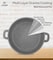 LIFE SMILE Shallow Pot - Multi Layer Non Stick Granite Coating 100% PFOA Free - Glass Lid With Silicone Rim - Detachable Silicone Handles - Oven Safe Frying Pan (Grey, 28CM (3.9 Liters))