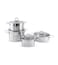 LIFE SMILE Cookware Set 8 Pieces - Pure 18/10 Stainless Steel Set - Induction Base Pots and Pans Set - Non-Toxic, 100% PFOA, PTFE &amp; PFOS Free - Oven Safe Kitchen cookware Sets (Silver)