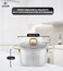 LIFE SMILE Cooking Pot with Lid 18/10 Pure Stainless Steel - Thick Induction Base Double Handle Stock Pot - Non-Toxic, 100% PFOA, PTFE &amp; PFOS Free - Oven Safe Casserole (Gold, 24 CM (5.7 Liters))