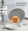 LIFE SMILE Frying Pan Set - Multi Layer Non Stick Granite Coating Fry Pan Set   PFOA FREE   Induction Base Pan   Heat-Resistant Handle with Hanging Loop (Gray, 20/24/28 CM)
