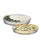 LIFE SMILE - Glass Baking Dish round Shaped Borosilicate Glass oven Safe Tray Serving Bakeware