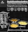 LIFE SMILE Hybrid Non Stick Pure 18/10 Stainless Steel Cookware Set - Cooking Set 12-Piece Honeycomb Ultra Non Stick Coating, 100% PFOA, PTFE and PFAS Free, Oven Safe, Induction Base Pots and Pans Set