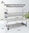 LIFE SMILE Dish Rack - 3 Tier Countertop Dish Drying Stand With Removable Drip Tray - Pure Stainless Steel with Removable Utensil Holder - Anti Slip and Rust Proof Dish Drainer