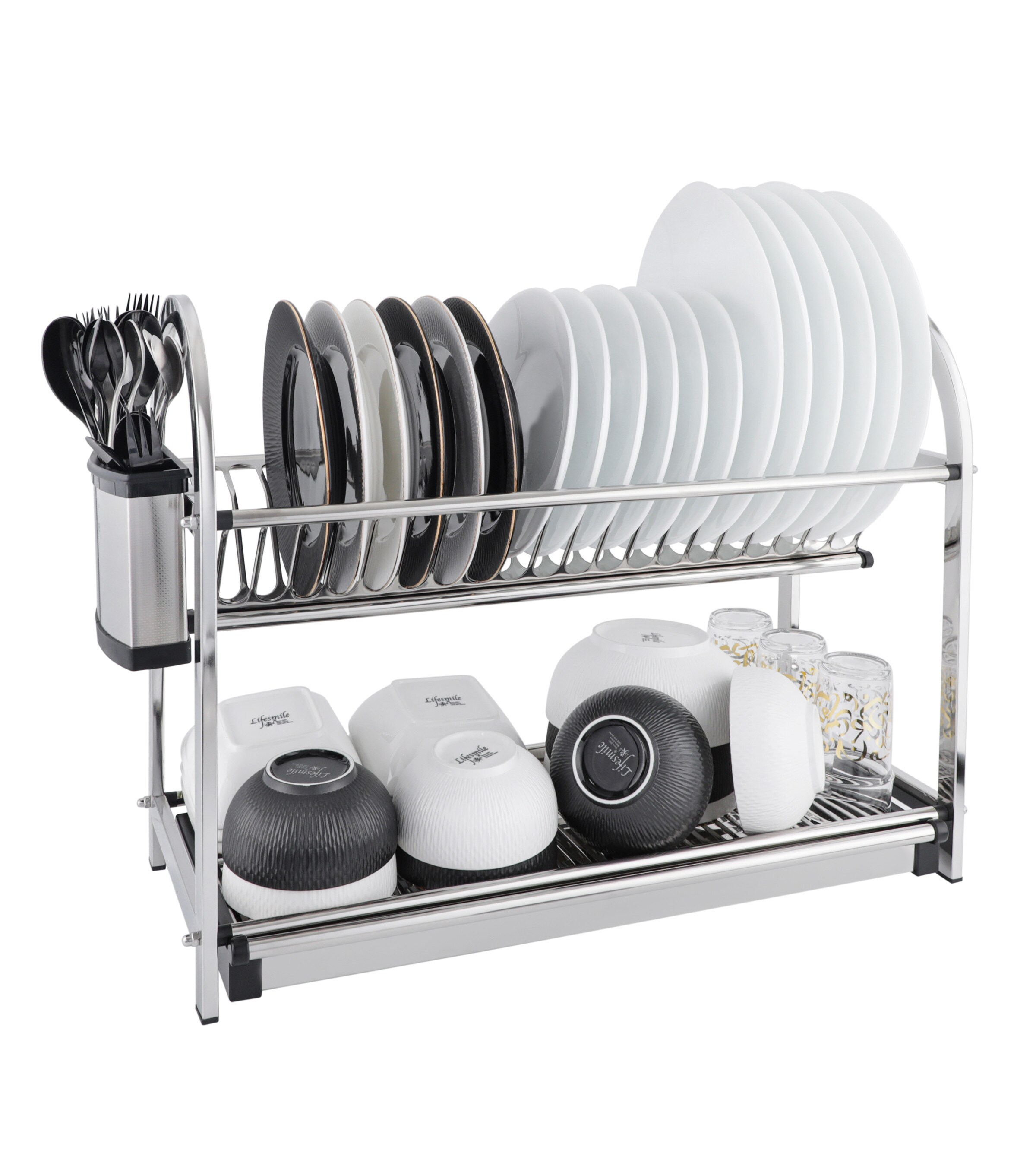 2024 NEW Dish Drying Rack 2-Tier Compact Kitchen Dish Rack