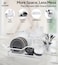 LIFE SMILE Dish Rack - 2 Tier Countertop Dish Drying Stand With Removable Drip Tray - Aluminum Material with Cutlery Holder and Cups Holder - Anti Slip and Rust Proof Dish Drainer