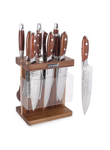 Life Smile Luxury Kitchen Knife Set with Stand