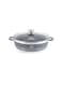 Life Smile Non Stick Shallow Pot with Multi Layer Non Stick Granite Coating