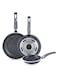 Life Smile Non Stick Frying Pan Set of 3 with Heat Resistant Handle