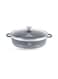 Life Smile Non Stick Shallow Pot with Multi Layer Non Stick Granite Coating